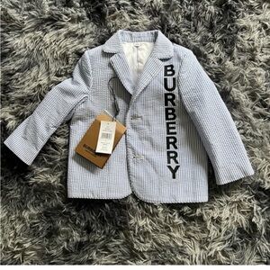 Burberry Blue and White Kids Blazer